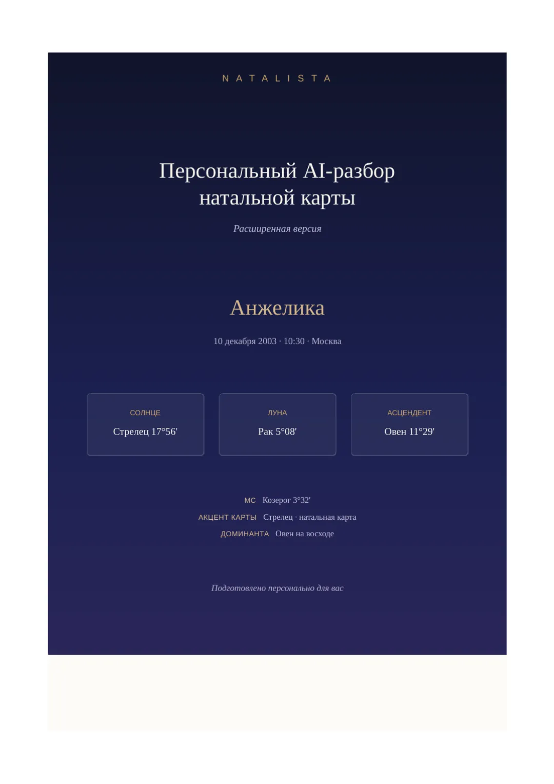 Пример разбора: Анжелика